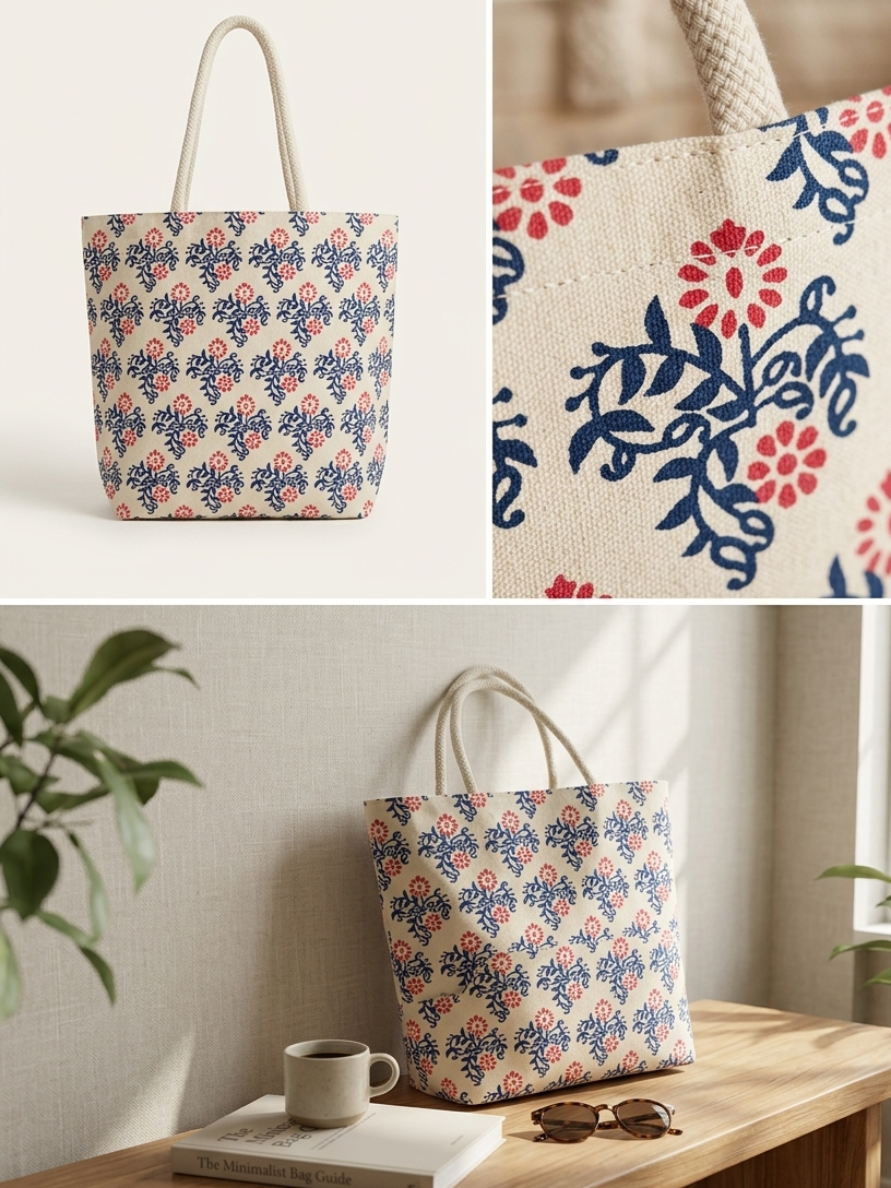 Indigo Bloom Tote Bag
