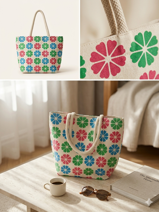 Bloom Pattern Tote Bag