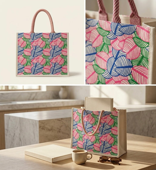 Floral Weave Carry Bag