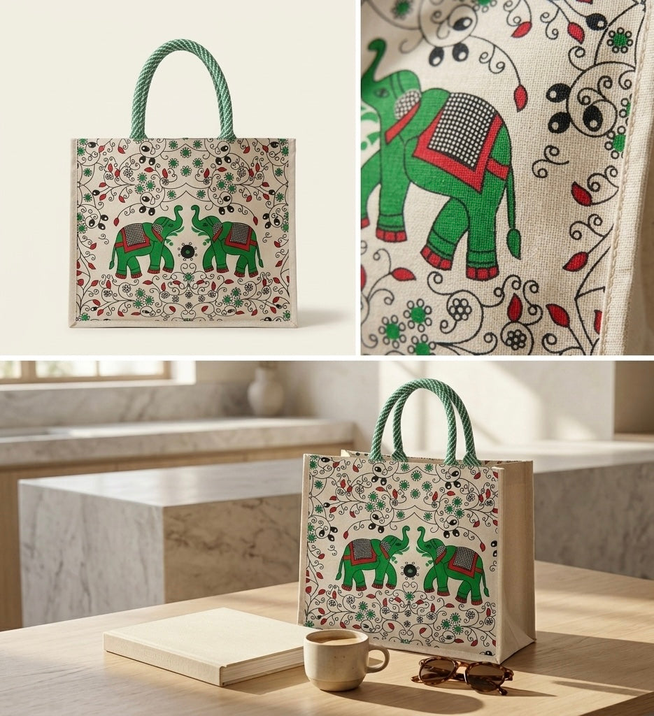 Elephant Print Carry Bag