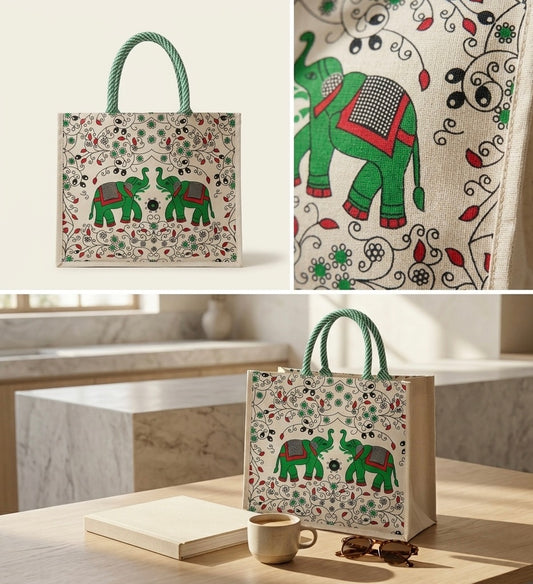 Elephant Print Carry Bag
