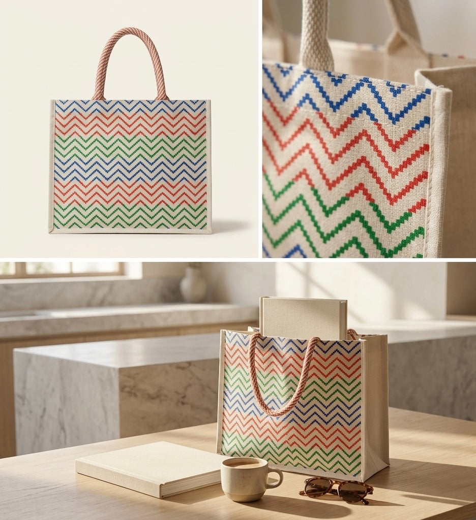 Zigzag Pattern Carry Bag