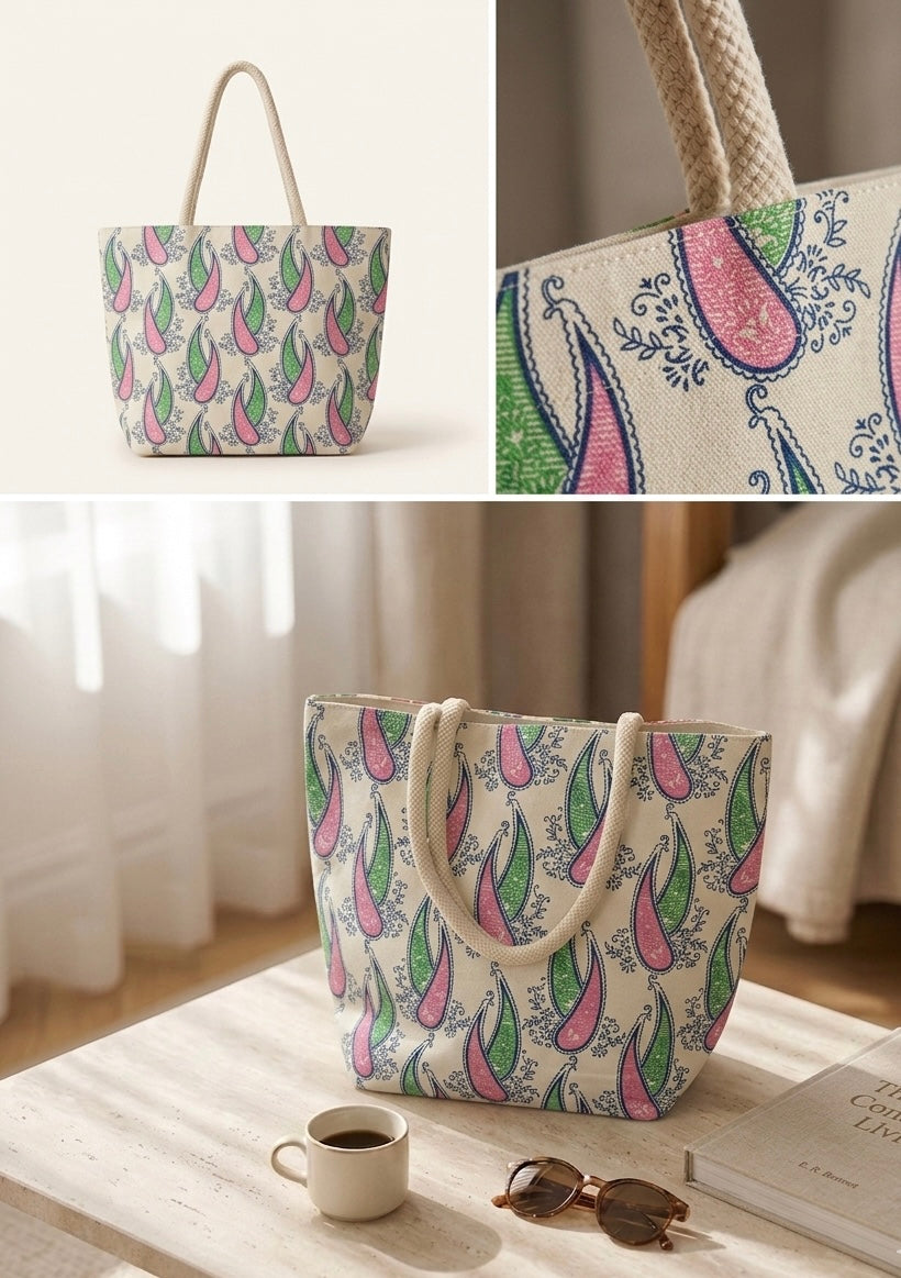 Paisley Print Tote Bag